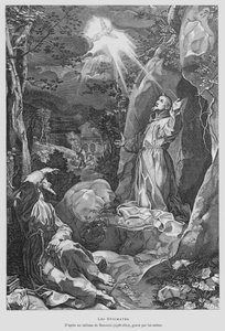 Assisi Szent Ferenc stigmáit fogadja alkotó: Federico Fiori (after) Barocci or Baroccio