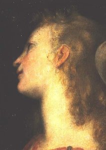 Egy angyal feje alkotó: Federico Fiori Barocci or Baroccio