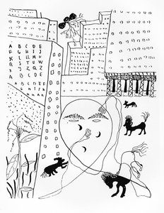 Federico Garcia Lorca költő (1898-1936) önarcképe New Yorkban, a 30-as években