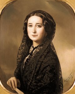 “Portrait of Spanish poet Carolina Coronado (1823-1911)” (painting)