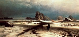Felolvasztás: Fjodor Vasziljev (1850-1873), olaj, vászon, 55x108 cm