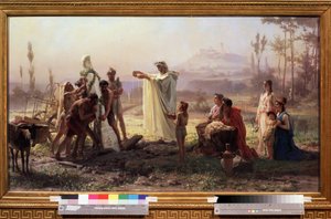Az ókori Görögország: "Hermész isten előtti tiszteletadás szertartása" Feodor Andrejevics Bronnikov (1827-1902) festménye 1874 Méret: 70x123 cm Állami Tretyakov Galéria Moszkva alkotó: Fedor Andreevich Bronnikov