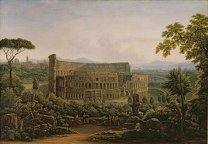 Kilátás a Colosseumra a Palatinus-dombról, Róma, 1816 alkotó: Fedor Mikhailovich Matveev