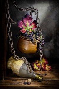 Őszi boros csendélet alkotó: Felice Angelino