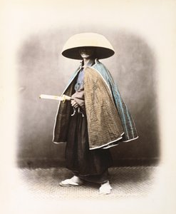 Egy japán szamuráj népviseletben, 1868 körül