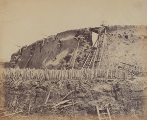 Észak-Taku erőd szöge, amelybe a franciák beléptek, 1860. augusztus 21., 1860. alkotó: Felice Beato
