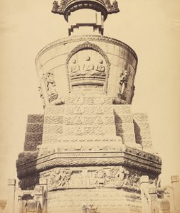 A Pekin melletti Láma-templom építészeti képe, 1860. október alkotó: Felice Beato