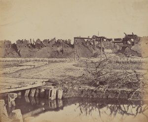 Az északi erőd külseje az angol bejárattal, 1860. augusztus 21., 1860. alkotó: Felice Beato