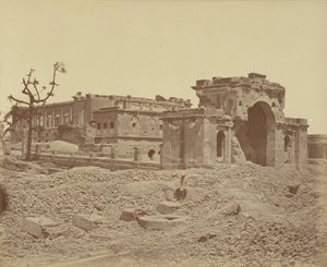 Átjáró és bankettterem, Lucknow alkotó: Felice Beato