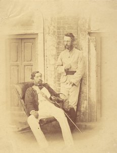 Sir Robert Napier vezérőrnagy és William Wilberforce Harris Greathed alezredes, Bengália alkotó: Felice Beato