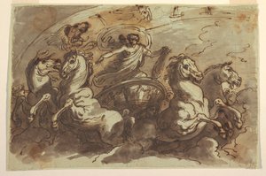 Apollo vezeti a Nap szekerét, a Sala di Apollo e Diana, Palazzo Bianchetti, Bologna számára alkotó: Felice Giani