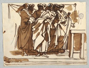 Apostolok Raphael "Ananias halála" után alkotó: Felice Giani