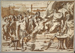 Caius Mucius Scaevola és Porsena alkotó: Felice Giani