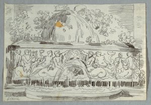 Design for Fountain Tritone alkotó: Felice Giani