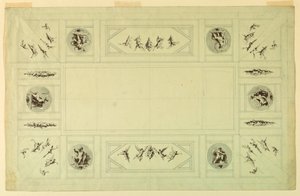 Rajz, Palazzo Quirinale, Róma;, 1812 alkotó: Felice Giani
