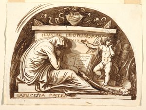 Rajz, síremlék Leonida Spada részére, 1815 alkotó: Felice Giani