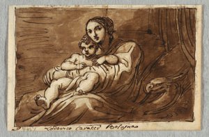 Madonna és gyermeke, Lodovico Carracci tanulmánya alkotó: Felice Giani