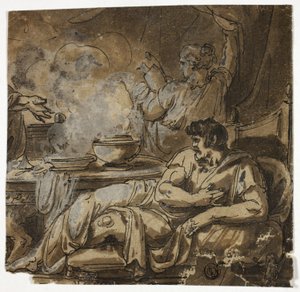 Mágus gyógyító beteg ember alkotó: Felice Giani