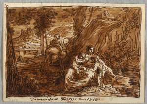 Repülés Egyiptomba, Domenichino után alkotó: Felice Giani