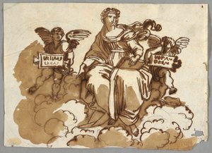 Teológia, Raphael Sansio, Stanza della Segnatura, Vatikán nyomán alkotó: Felice Giani