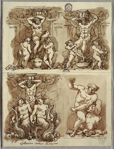 Három Herm, Tanulmányok Carracci után alkotó: Felice Giani