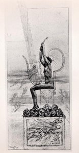 A nagy líra, Stephane Mallarme (1842-98) verseinek előlapja alkotó: Félicien Rops