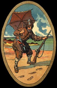 Robinson Crusoe: Illusztráció: Felician MYRBACH MYRBACH RHEINFELD (1853-1940) Daniel Defoe könyvéhez (De foe) Robinson Crusoe. Nincs dátum. 1934 körül