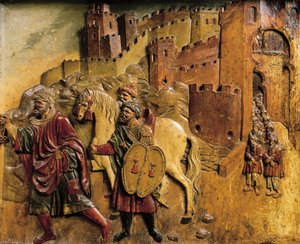 Boabdil utolsó muszlim király 1492-ben hagyta el Granadát, miután átadta a város kulcsait alkotó: Felipe Bigarny or Vigarny