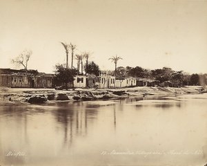 Alexandria, Egyiptom: arab falu a Nílus partján alkotó: Félix Bonfils