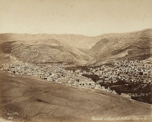 Panorámás kilátás Zahleh, Szíria alkotó: Félix Bonfils