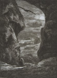Búcsú a Karpatztól, 1857. alkotó: Felix Bracquemond