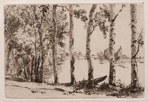 Aspens a Szajna partján alkotó: Felix Bracquemond