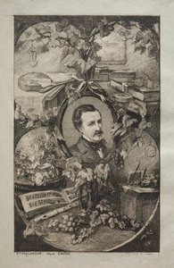 Címlap Champfleury új műveihez, The Friends of Nature: Champfleury portréja, 1859.