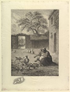 Tavasz, Millet pasztellje után, 1888. alkotó: Felix Bracquemond