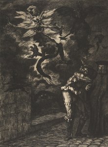 Panurge elhagyja a Raminagrobist, 1854-55. alkotó: Felix Bracquemond