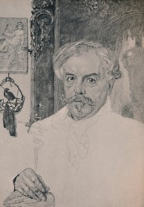 Edmond De Goncourt portréja, 1882, 1946 alkotó: Felix Bracquemond