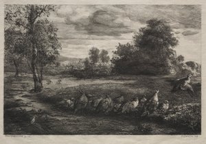 A rendre hívás, 1859. alkotó: Felix Bracquemond