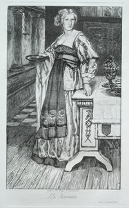 A szolgálólány, H. Leys nyomán alkotó: Felix Bracquemond