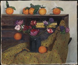 Kökörcsin és narancs, 1924 alkotó: Felix Edouard Vallotton