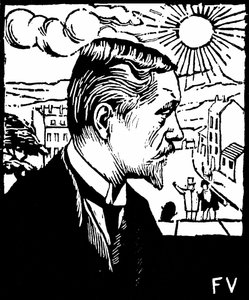 Önarckép. Felix Edouard Vallotton (1865-1925) fametszete, 1890 körül. Magángyűjtemény. alkotó: Felix Edouard Vallotton