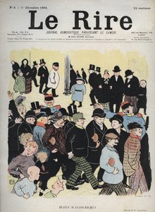 A „Le Rire” újság címlapja, 4. szám, 1894. december 1.: Napjaink bluesa - Felix Vallotton rajza alkotó: Felix Edouard Vallotton