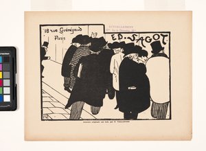 Ed Sagot – A nyomatok szerelmesei (fatömbnyomat) alkotó: Felix Edouard Vallotton