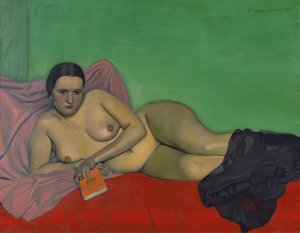 Meztelen nő, kezében egy könyv, 1924. alkotó: Felix Edouard Vallotton