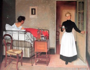 Félix Edouard Vallotton (1865-1925) svájci festő, 1892-ben a beteg alkotó: Felix Edouard Vallotton