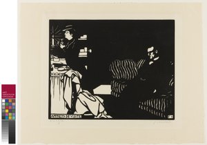 Látogatásra készülődés, nyolcas tábla az Intimaciesből, 1898 alkotó: Felix Edouard Vallotton