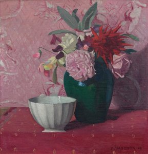 Zöld váza és fehér tál, 1919. alkotó: Felix Edouard Vallotton