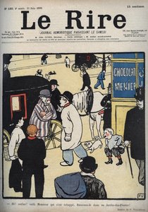Hé! Távolsági busz! A „Le Rire” újság címlapja, 1898. június 23-i rajza Felix Vallotton alkotó: Felix Edouard Vallotton