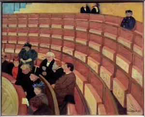 A Theater du Chatelet harmadik galériája Felix Vallotton (1865-1925) festménye (ec.suiss.) 1895 V. 0,49x0,61 m Párizs, musee d