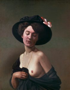 Fekete kalapos hölgy, 1908 alkotó: Felix Edouard Vallotton