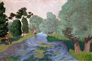 Táj Normandiában, Arques-la-Bataille, 1903. alkotó: Felix Edouard Vallotton